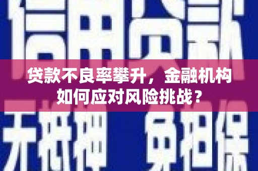 寿阳贷款不良率攀升，金融机构如何应对风险挑战？